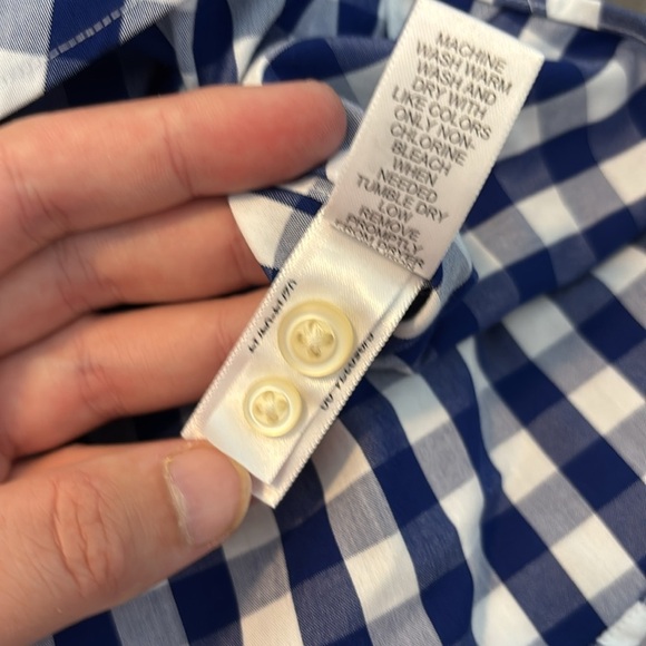Banana Republic blue and white long sleeve button down shirt size small - Picture 8 of 8